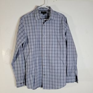 Banana Republic Gray Checkered Button Down Shirt